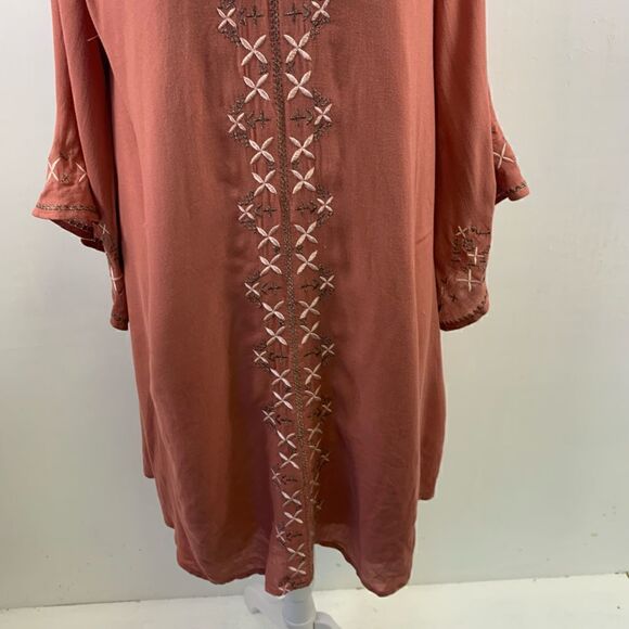 TJD Desert Rose Boho Mini Dress Size S - Picture 7 of 13